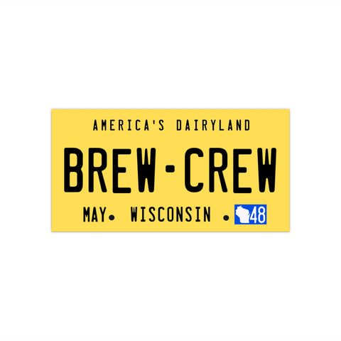 Retro Dairyland Plate Sticker - Brew Crew