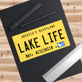 Retro Dairyland Plate Sticker - Lake Life